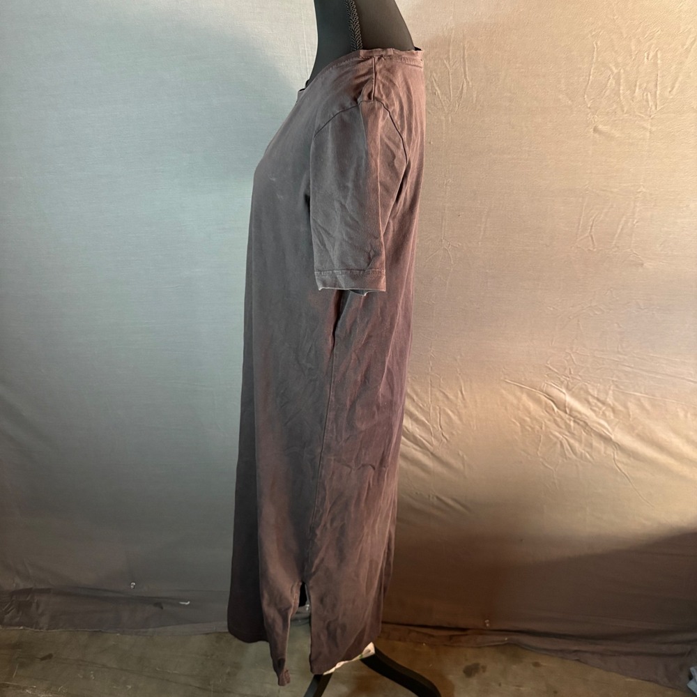Pact Womens Midi T Shirt Dress Gray Short Sleeve Crew Neck 100 Organic Cotton S - Picture 2 of 8